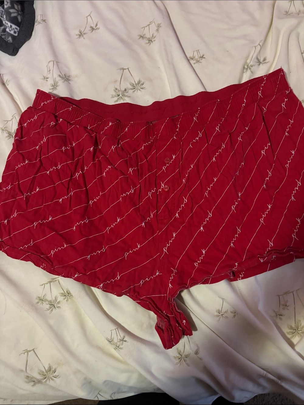 Victoria's Secret Red Script Lounge Shorts
